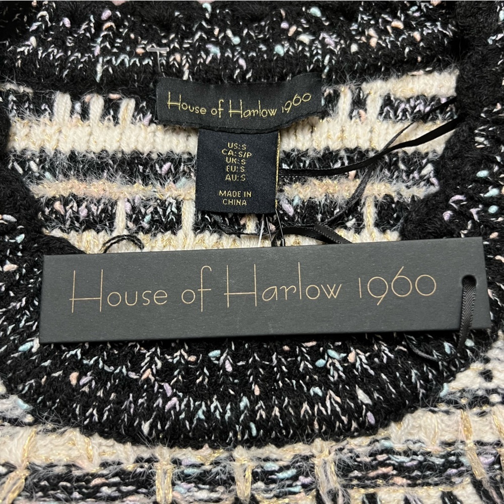 House of Harlow 1960 Scallop Edge Sweater small - Picture 6 of 7